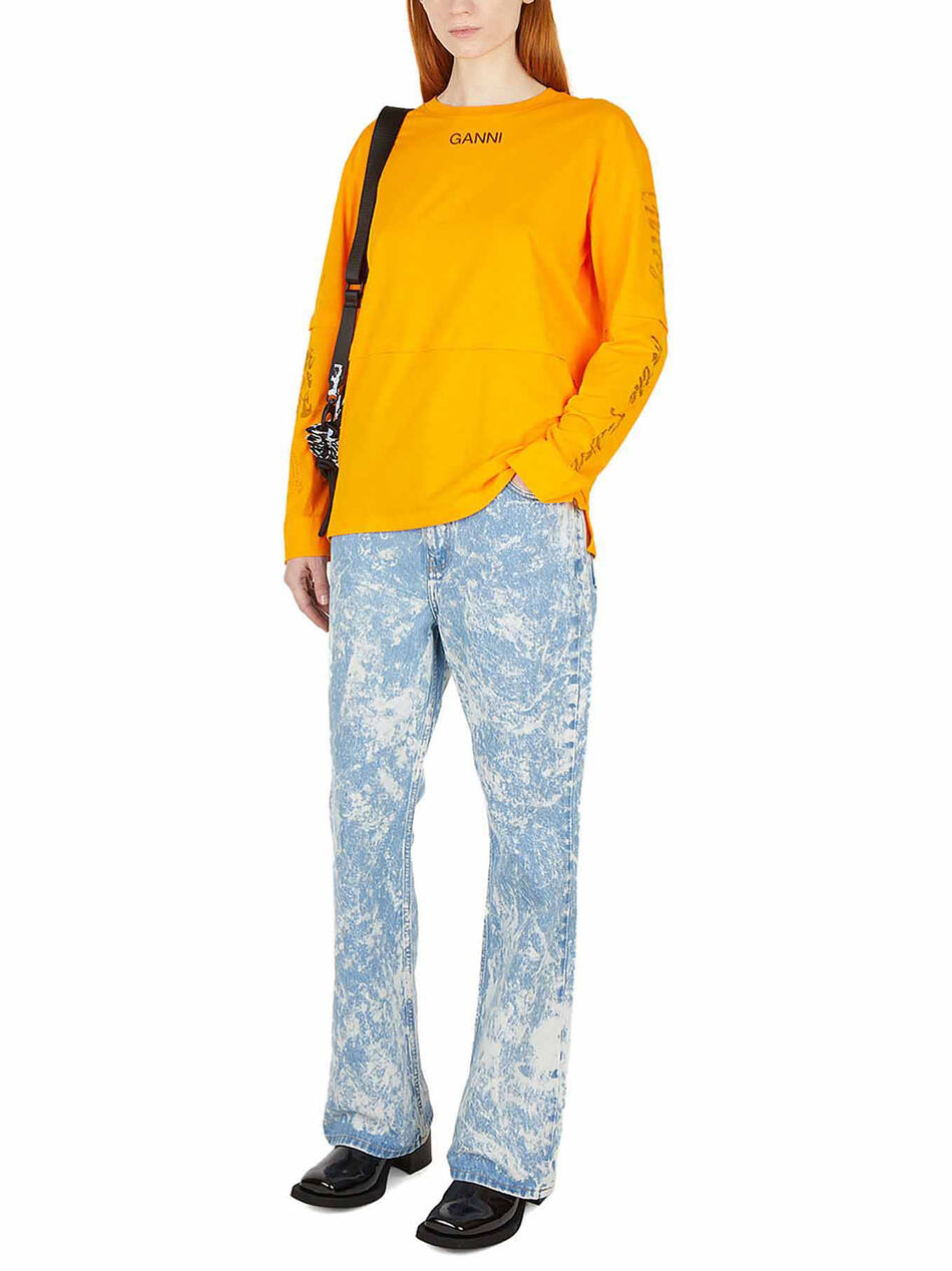 Betzy Jeans with Bleached Wash