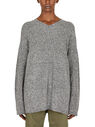 Dion Lee Marled Boucle V-Neck Sweater Grey fldle0349006gry