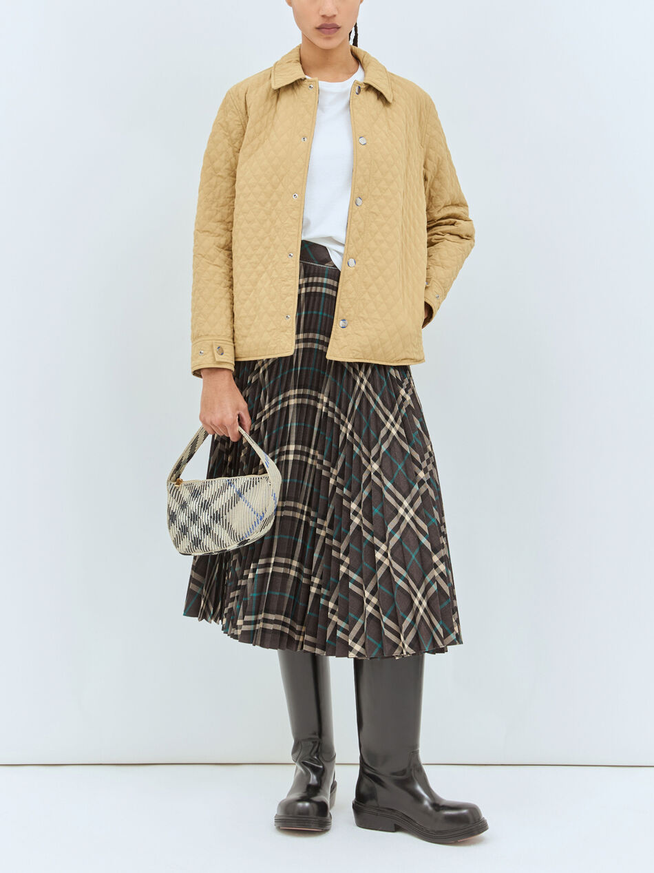 Check Mini Knitted Shoulder Bag