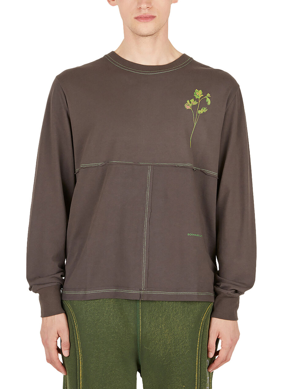 Lapped Long Sleeve T-Shirt with Graphic Print