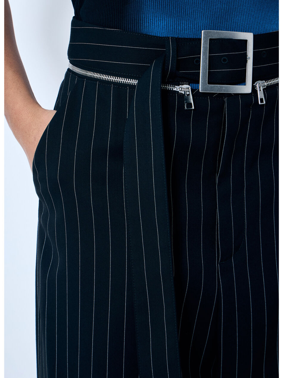 Pinstripe Wool Pants