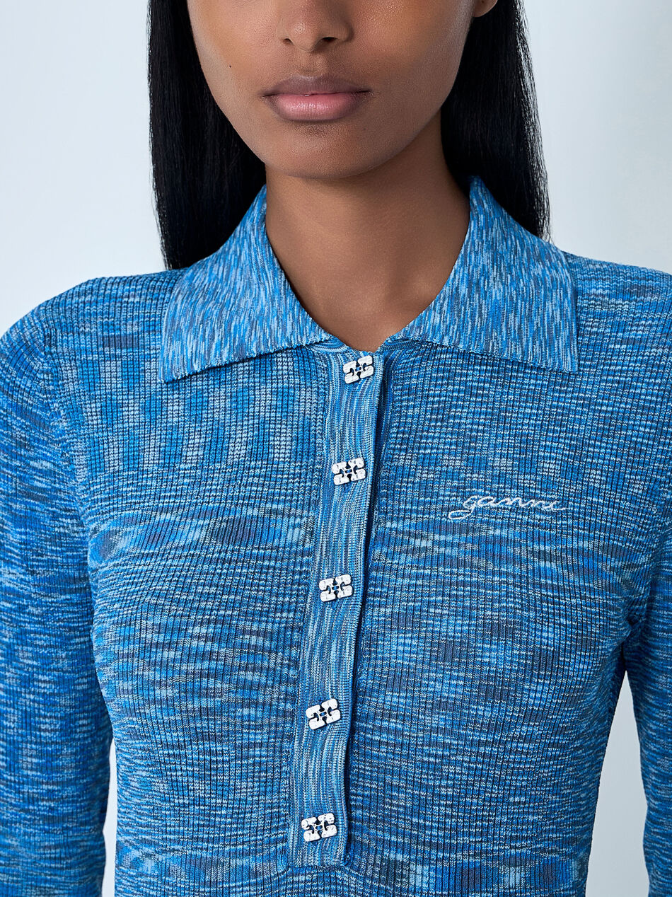 Space-Dyed Polo Sweater