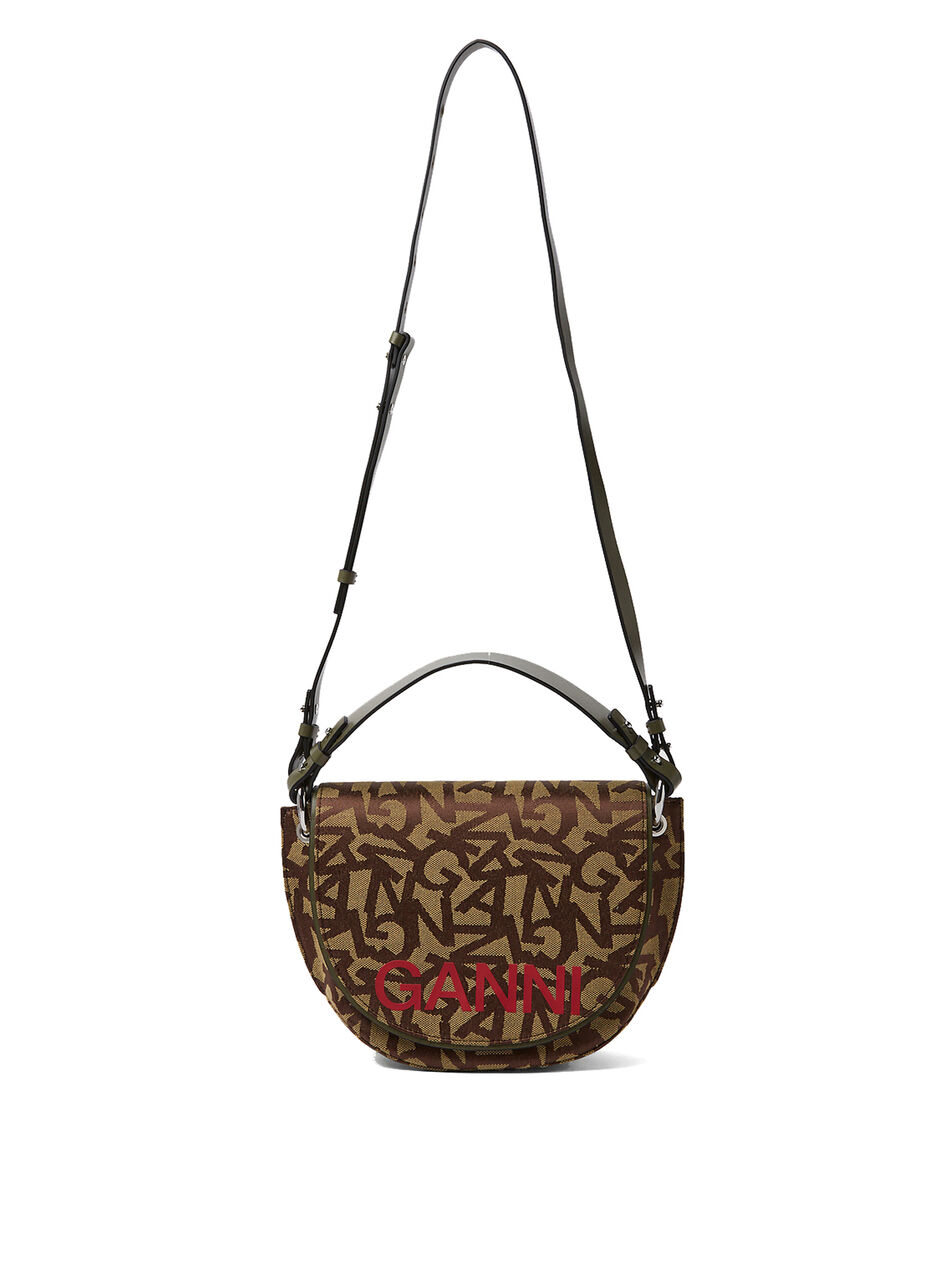 Banner Saddle Jacquard Shoulder Bag