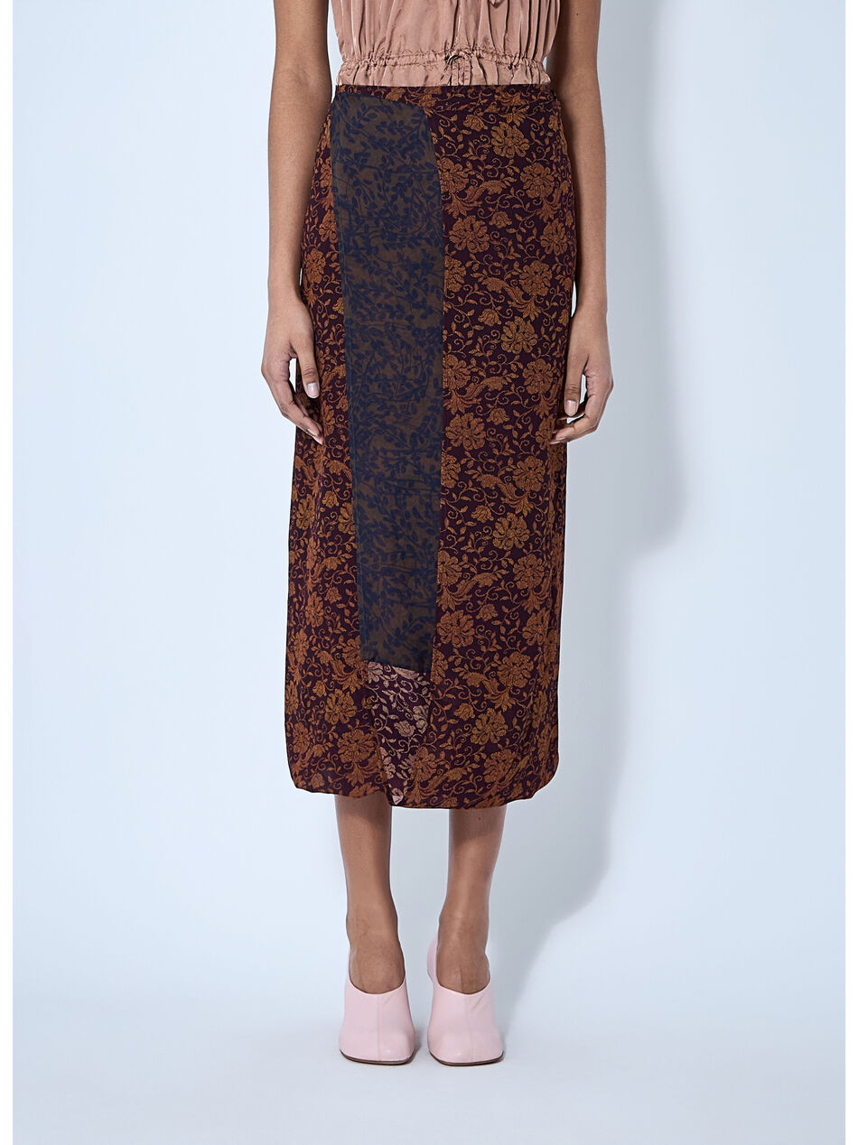 Silk-Blend Wrap Gonna