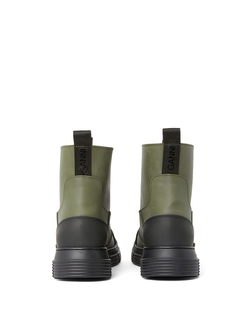 Green Rubber Country Boots