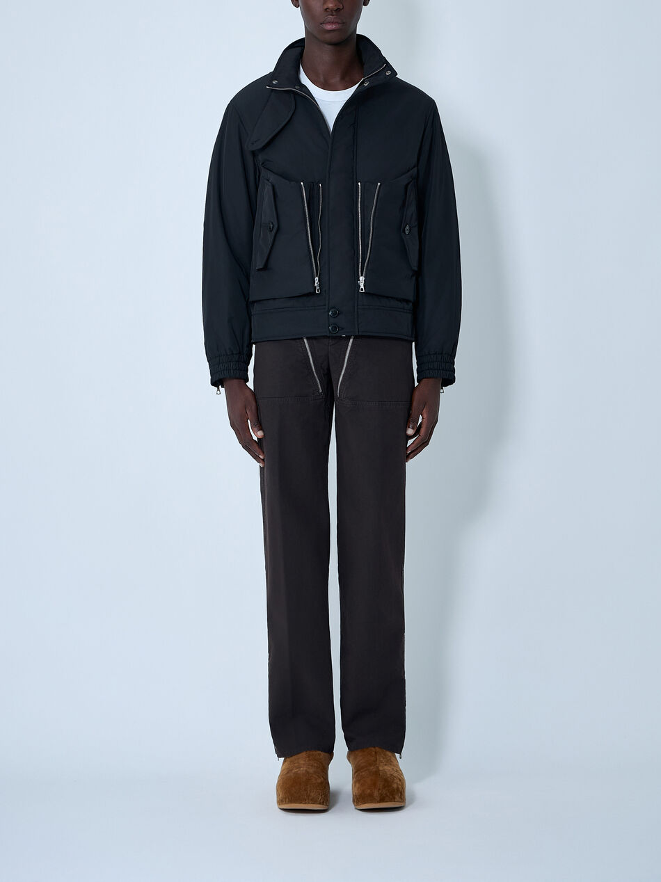 Zip Cotton-Twill Pants