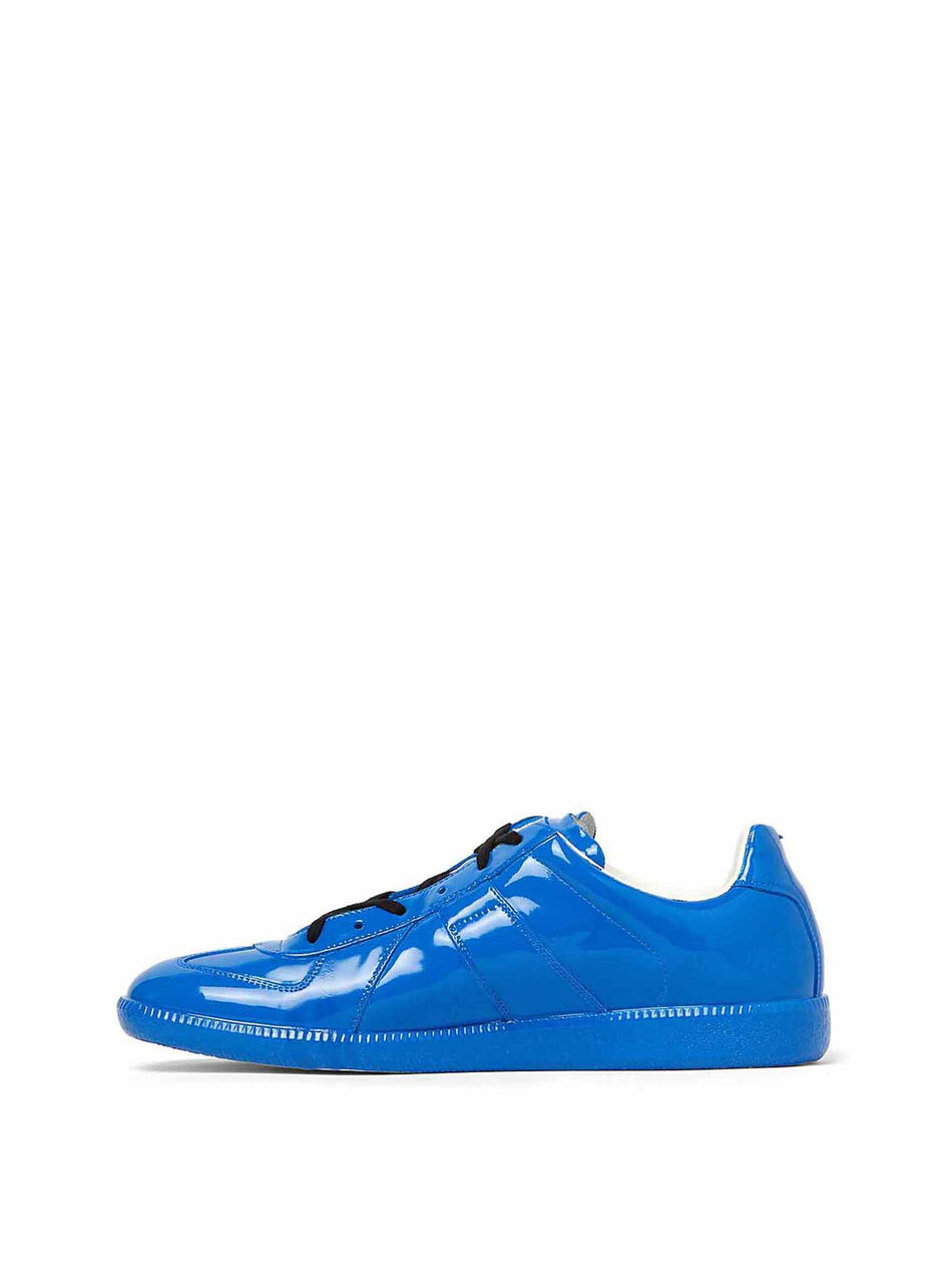 Replica Sneakers in Patent Leather Blue