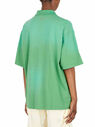 Acne Studios Polo Shirt in a Green Gradient Finish Green flacn0247003grn