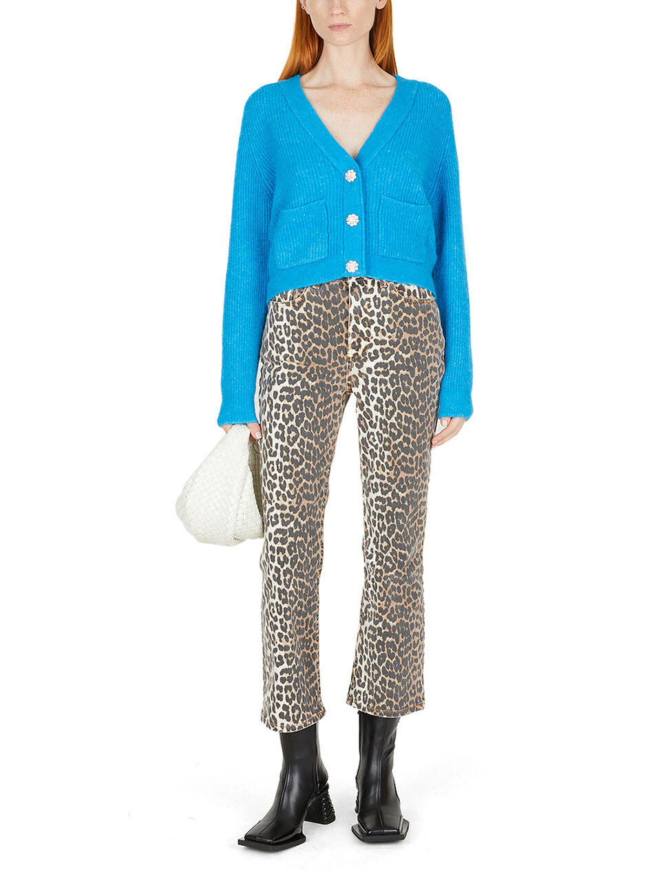 Blue V-Neck Cardigan