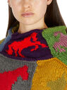 LOUISE LYNGH BJERREGAARD Pony Patchwork Knit Sweater Multicolour flllb0250001col