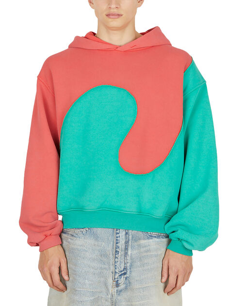 Swirl Hooded Sweatshirt in Green