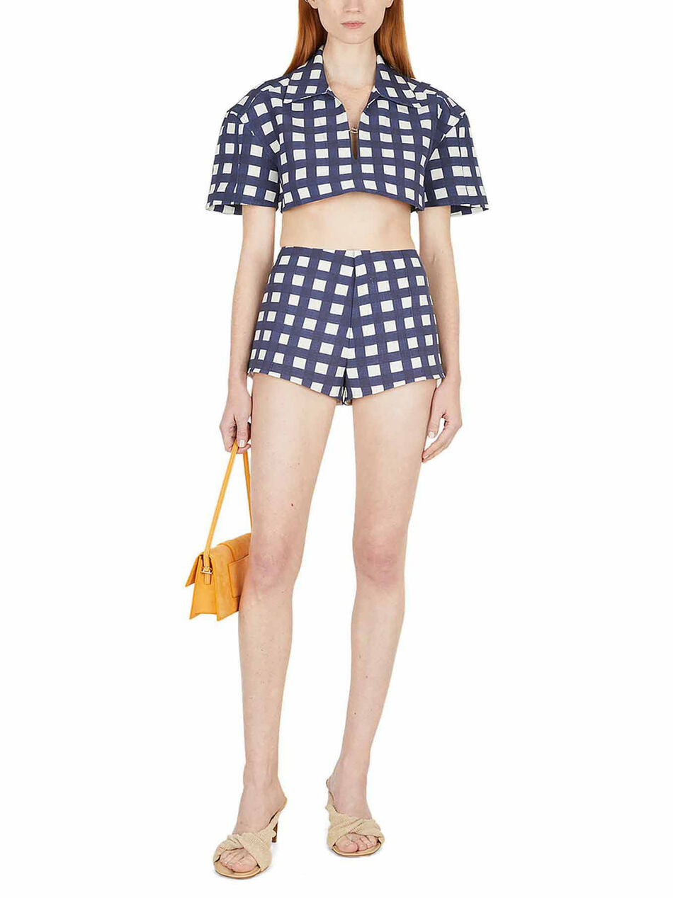 Le Haut Bebi Checked Crop Top