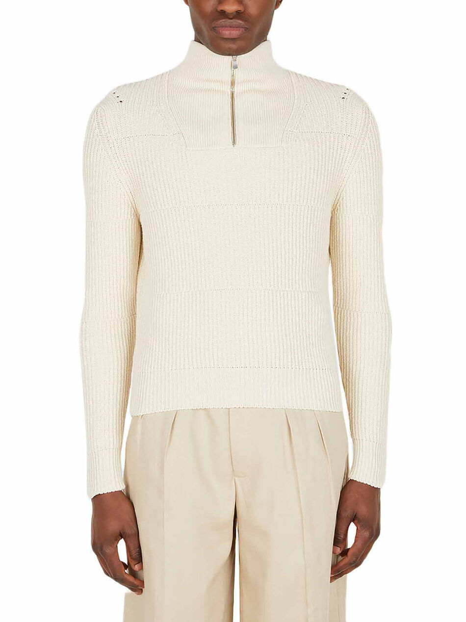 La Maille Dolce White Cream Sweater