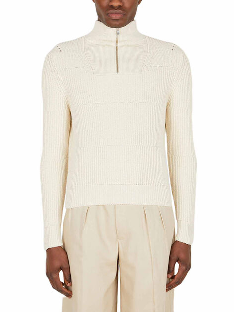 La Maille Dolce White Cream Sweater