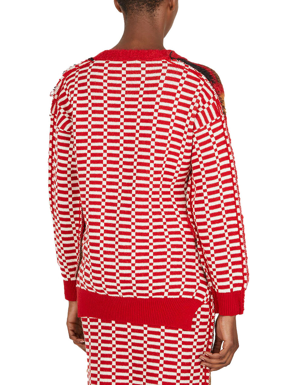 Geometric Jacquard Cardigan