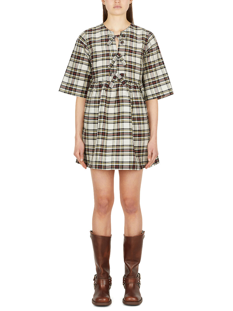 Chequered Ribbon Dress