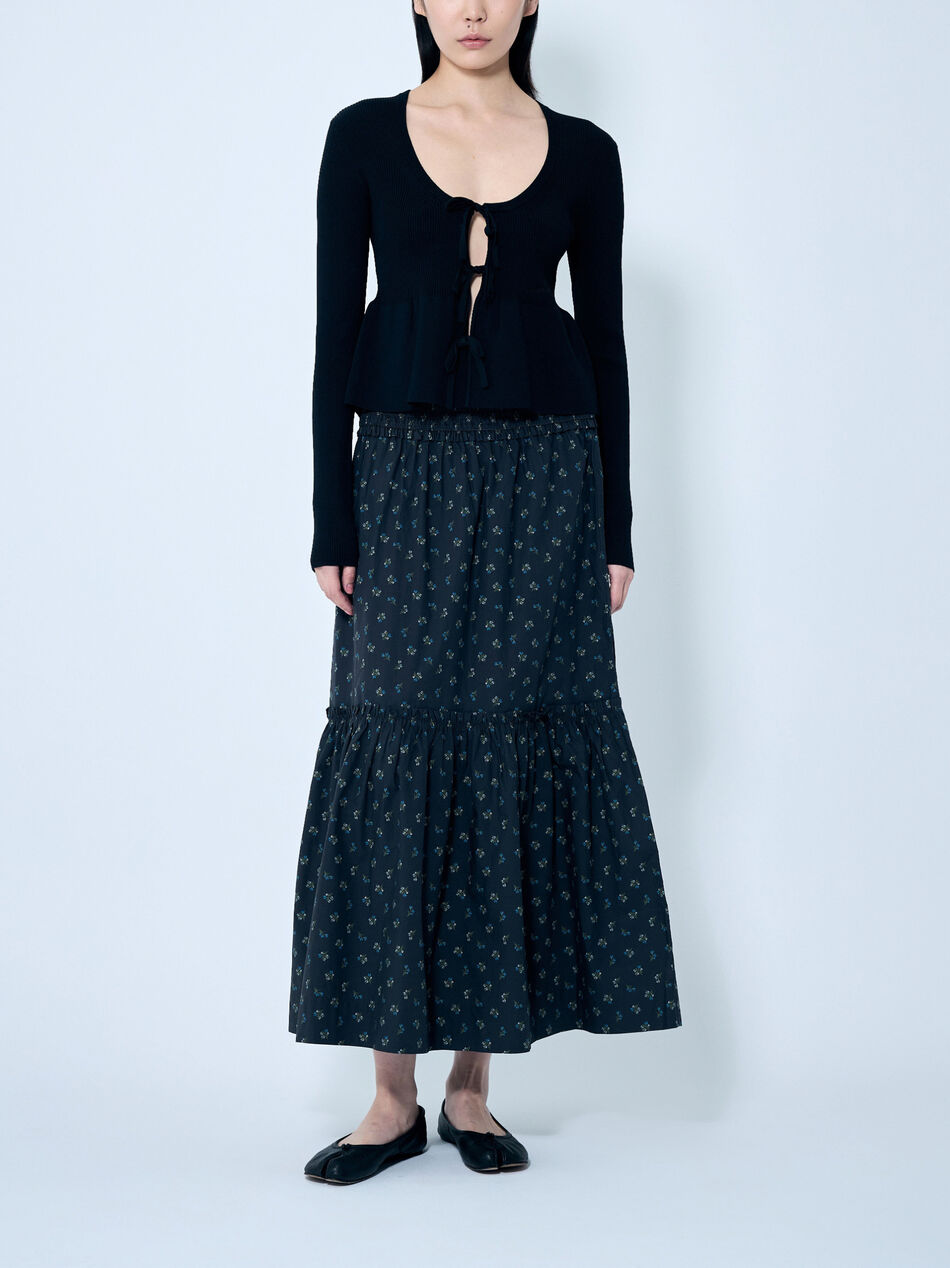 Rib Knit Tie-String Cardigan