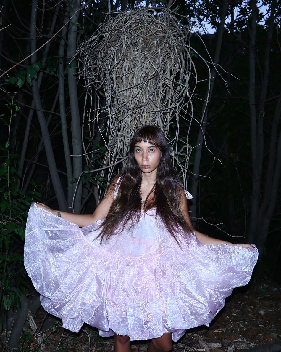 Ruffle Trim Midi Dress