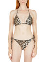 GANNI Leopard Print String Bikini Top Beige flgan0249026brn