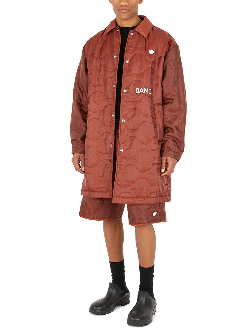 Logo Embroidery Quilted Coat