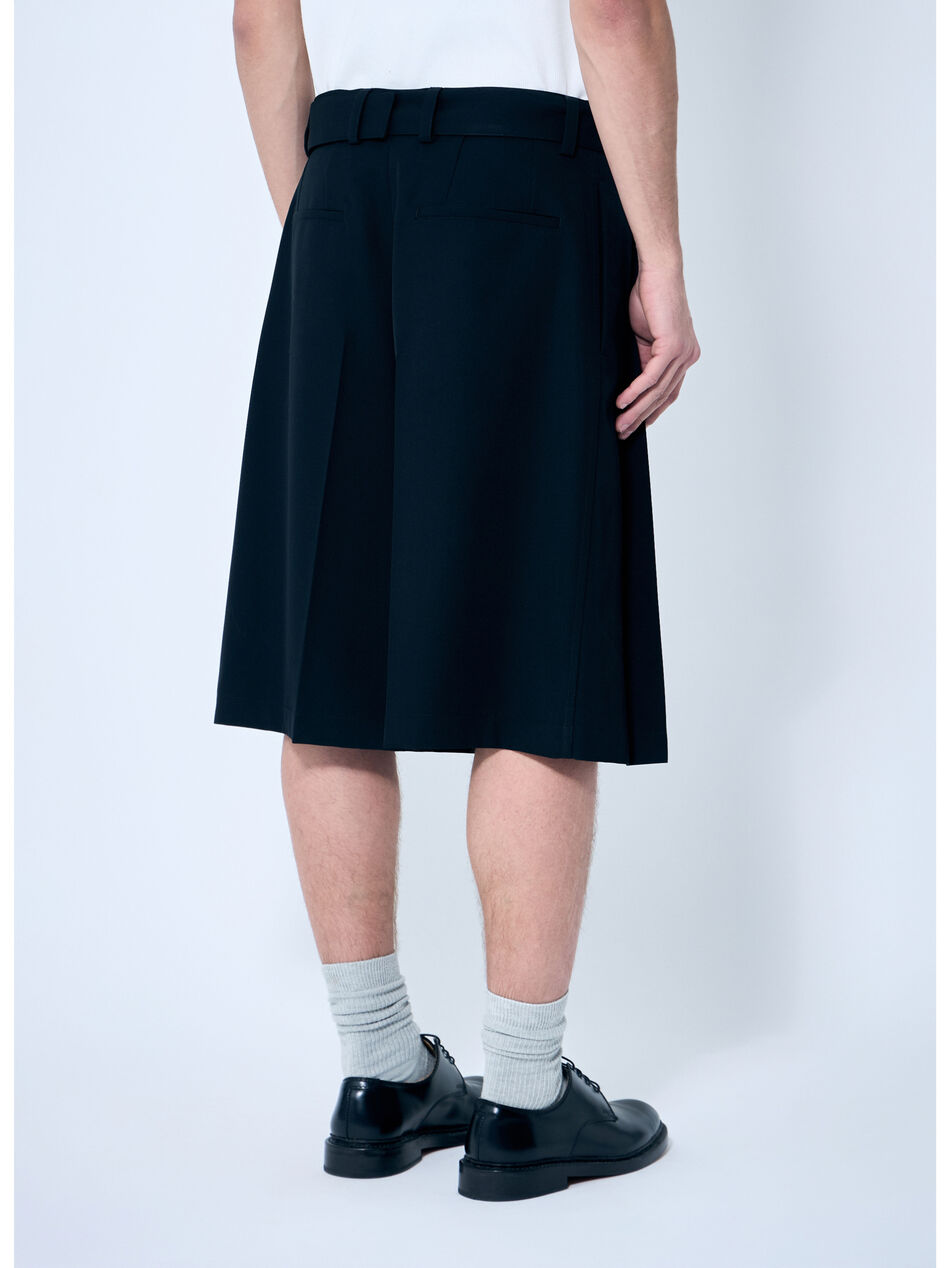 Belted Pleated Shorts