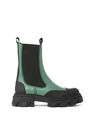 GANNI Chelsea Boots in Green Leather  flgan0249061grn
