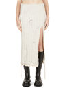 Acne Studios Distressed Crochet Skirt Cream flacn0250060cre