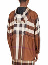 Burberry Hooded Jacket with Tartan Motif Brown flbur0247001brn