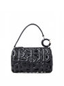 Burberry Rhombi Small Black Leather Shoulder Bag  flbur0248035blk