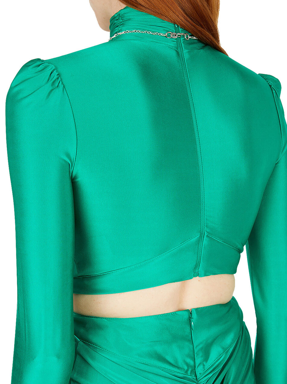 Gathered Cut-Out Dress