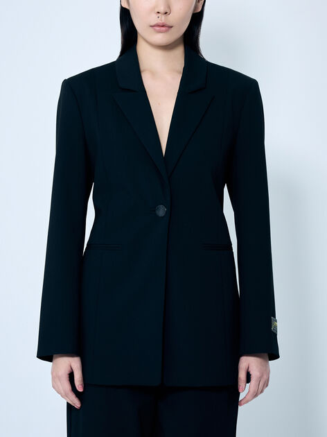 Solid Twill Suiting Blazer