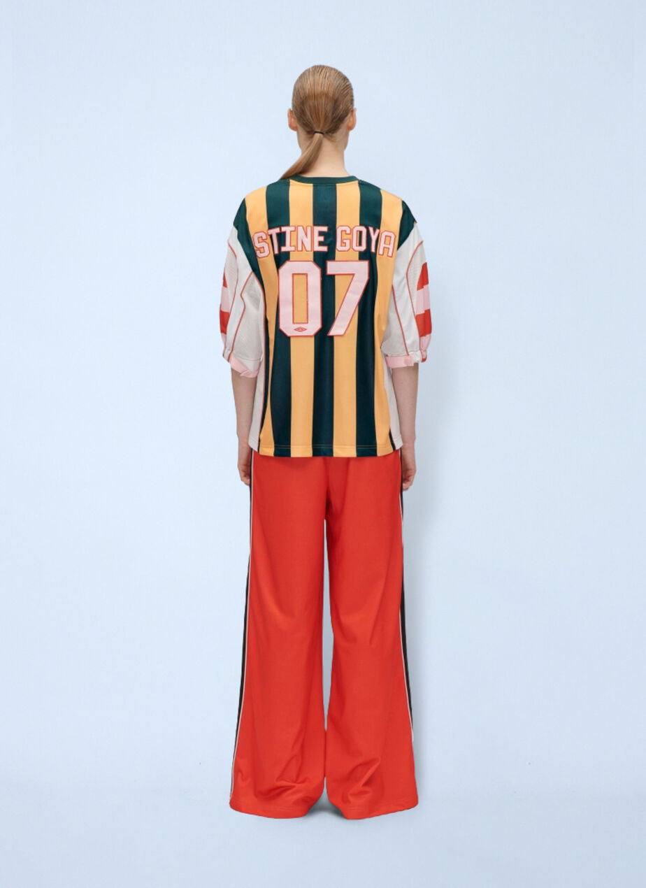 Striped Logo Motif T-Shirt