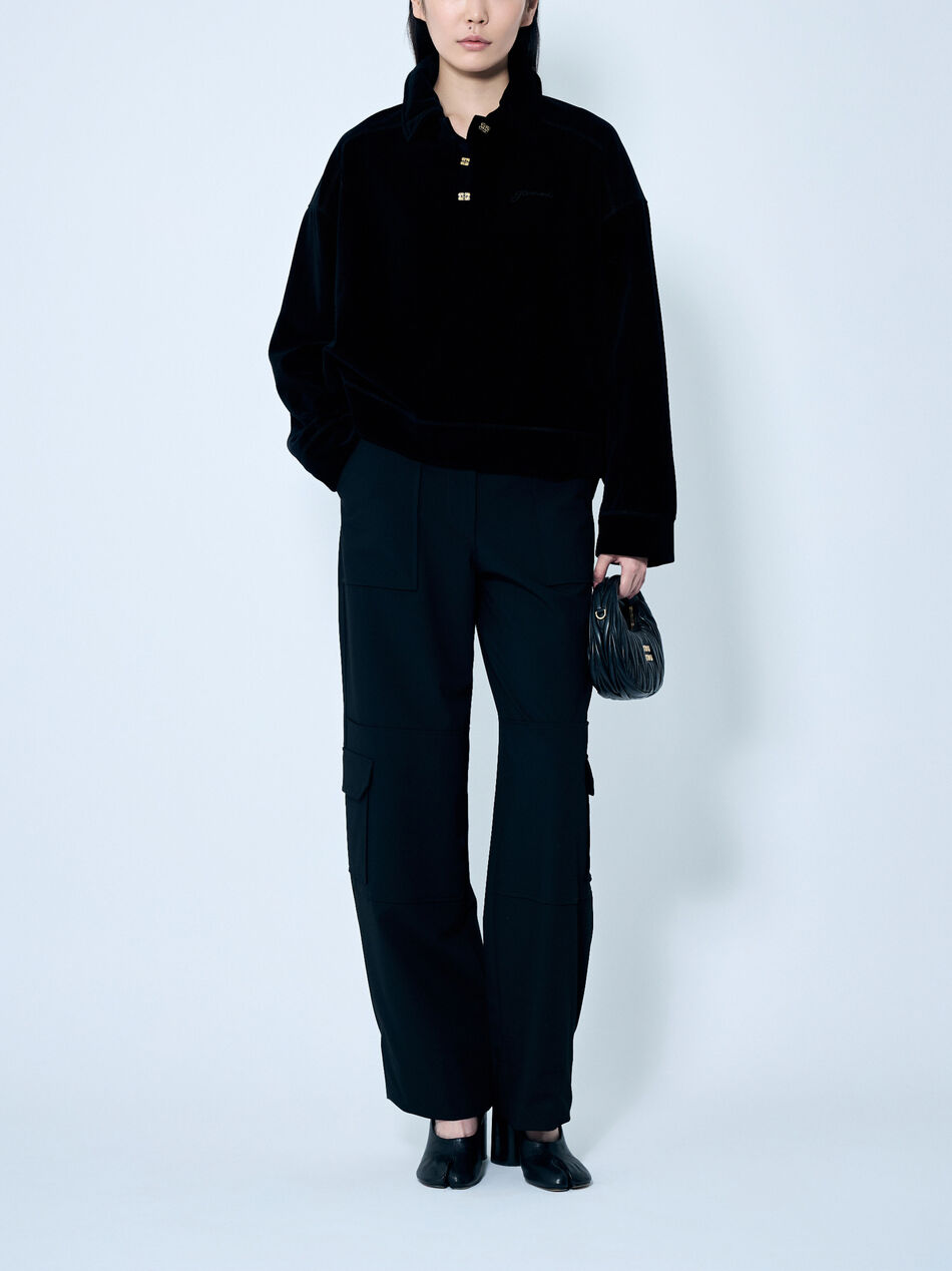 Heavy Velour Polo Shirt