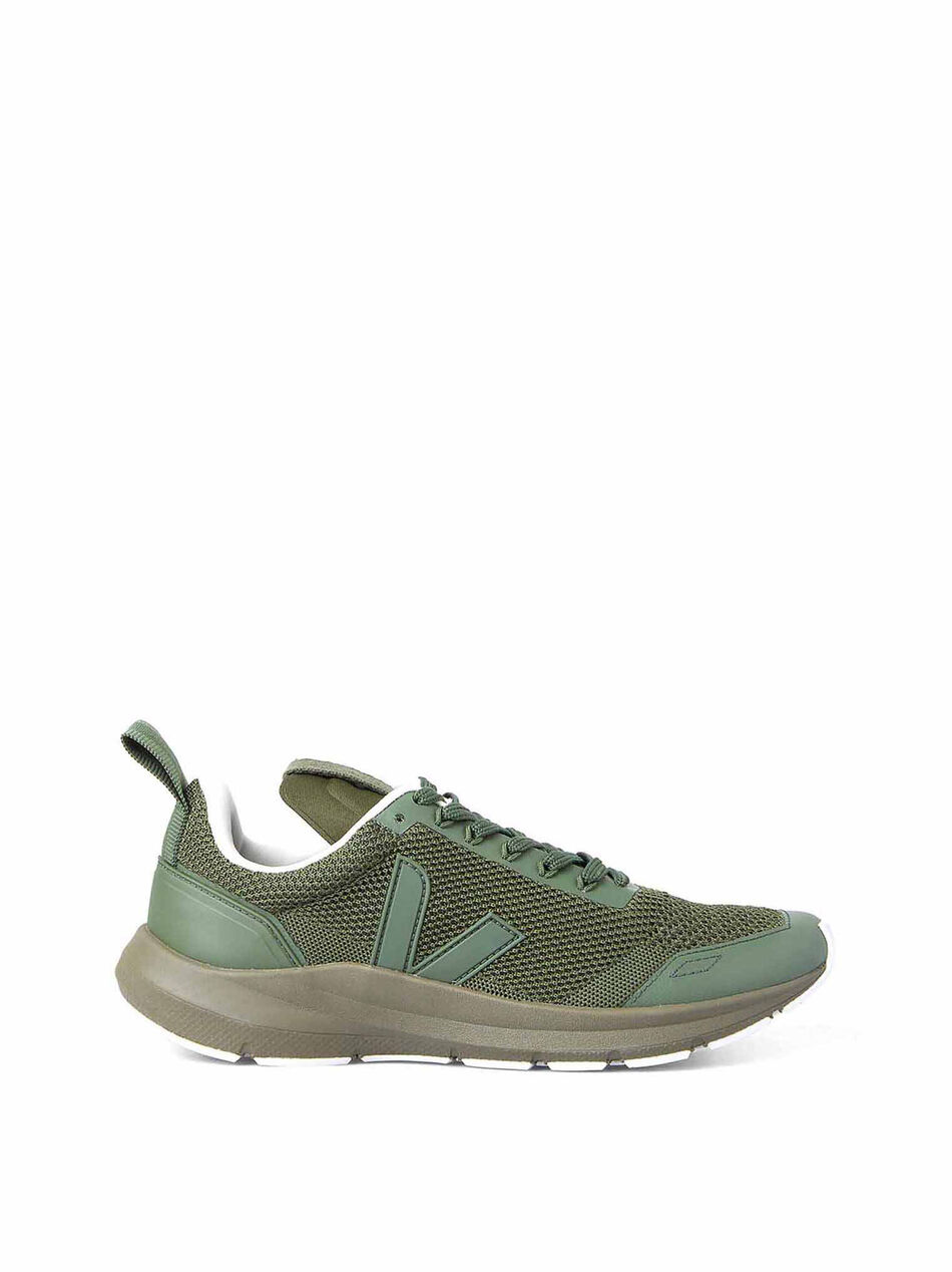 Green Runner Sneakers with Logo