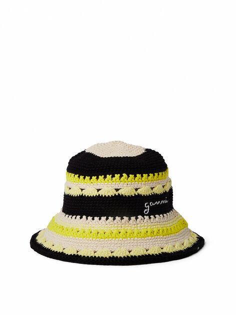Crochet Bucket Hat in Yellow