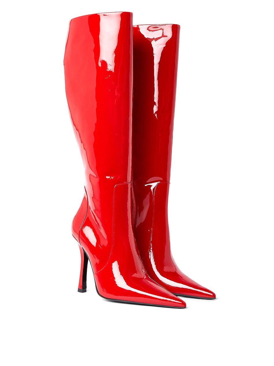 Patent High Heeled Boots
