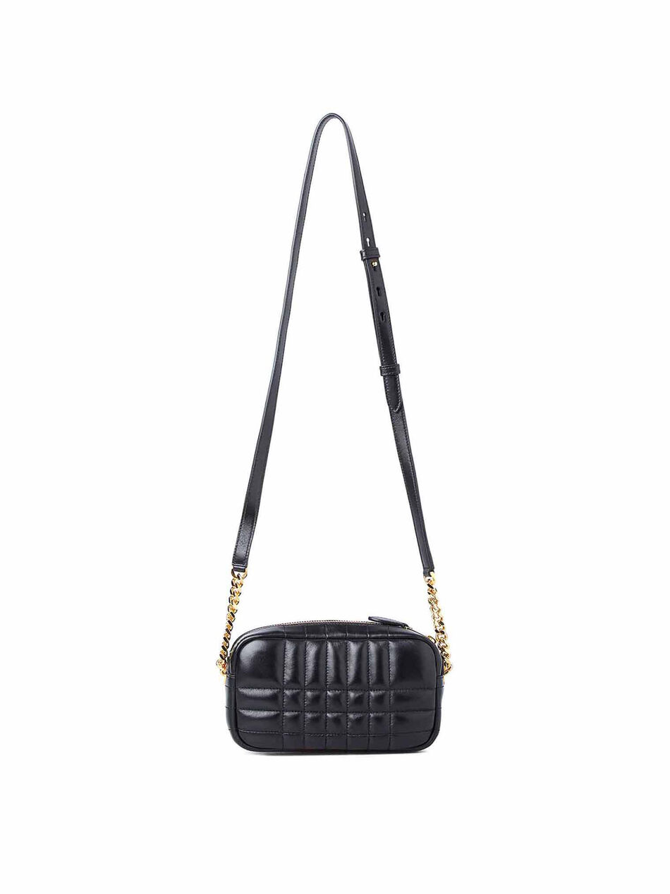 Lola Mini Shoulder Bag in Black Leather