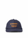 Burberry Cappellino con Visiera e Logo Blu flbur0247048blu