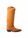 GANNI Cowboy Style Boots in Brown Suede  flgan0247044brn