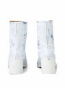 Maison Margiela Tabi Painted Effect Boots in White Leather White flmla0145026wht