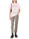 GANNI Logo Print T-Shirt in Pink Pink flgan0250014pin