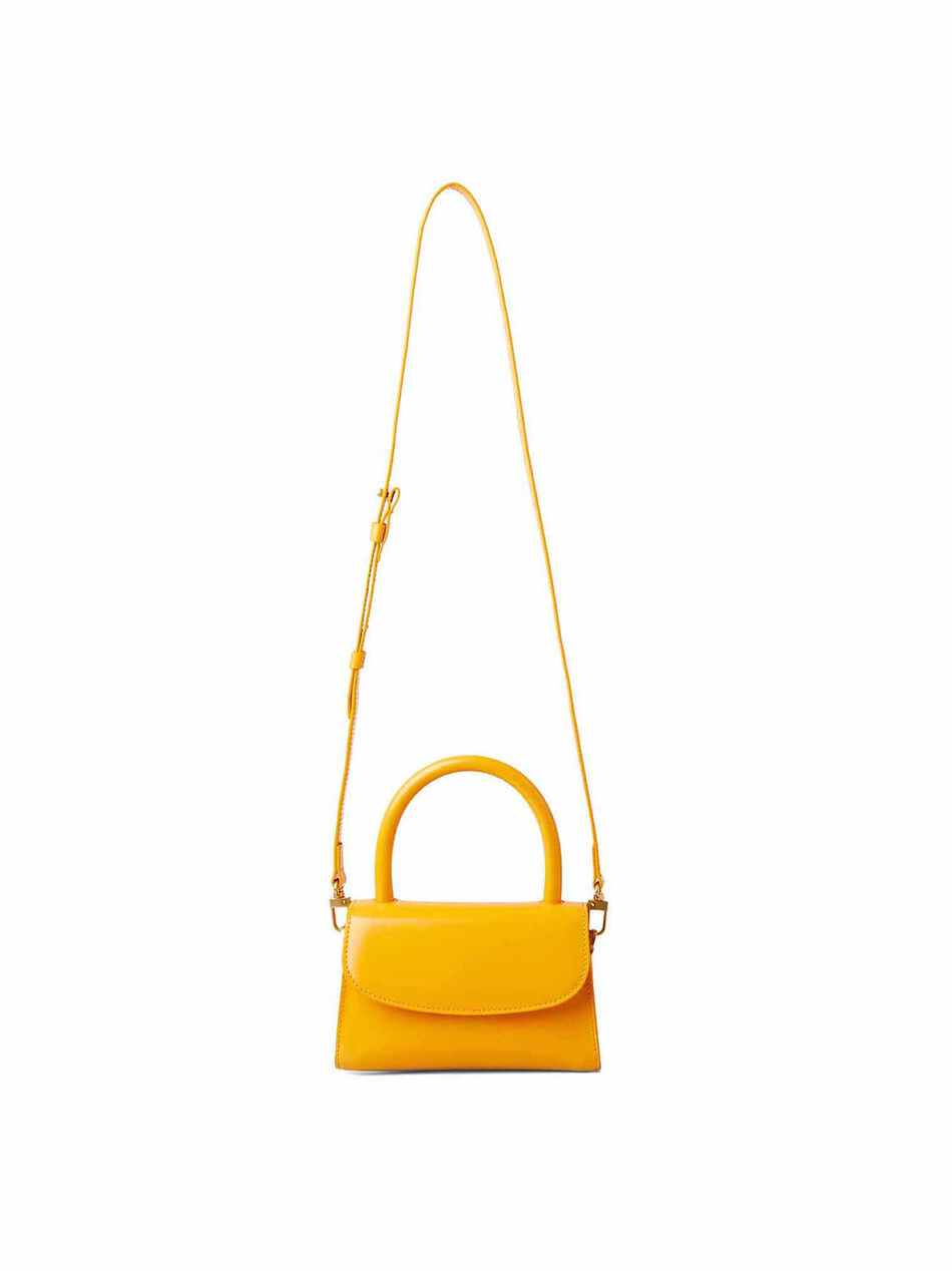 Mini Orange Leather Handbag