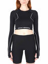 Paco Rabanne L/S Sport Crop Top with Logo