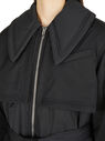 GANNI Belted Puffer Coat Black flgan0250032blk