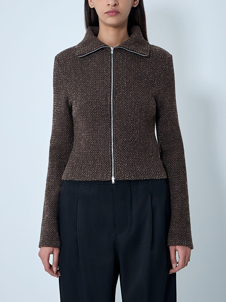 Knit Zip-Up Sweater