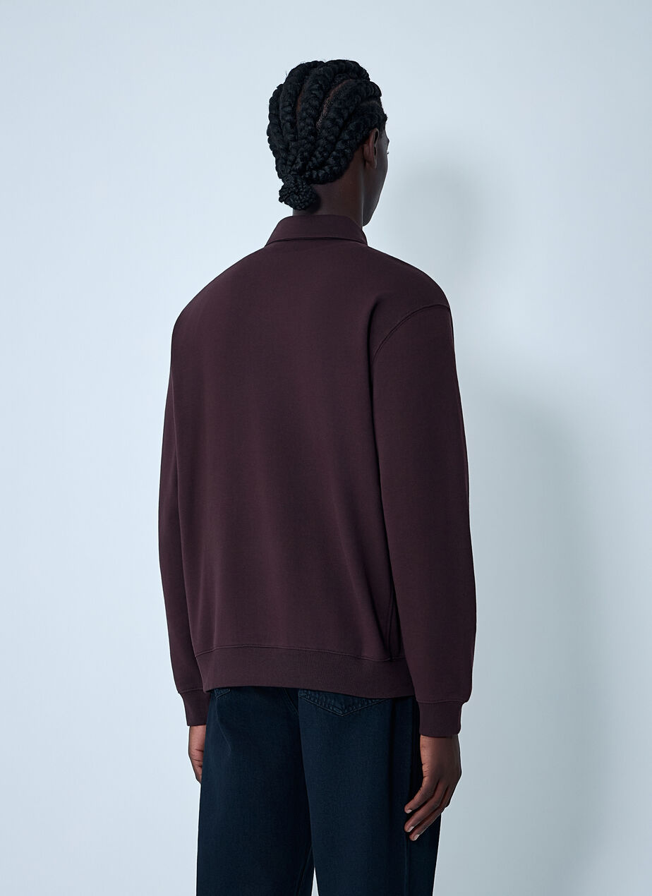 Logo Motif Polo Sweatshirt