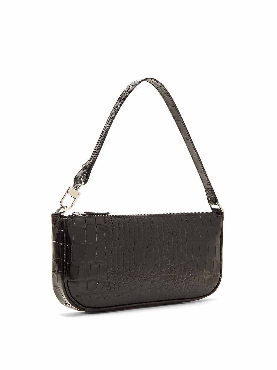 Black Leather Rachel Bag