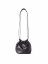 Jil Sander Drawstring Shoulder Bag in Black Leather  fljil0245034blk