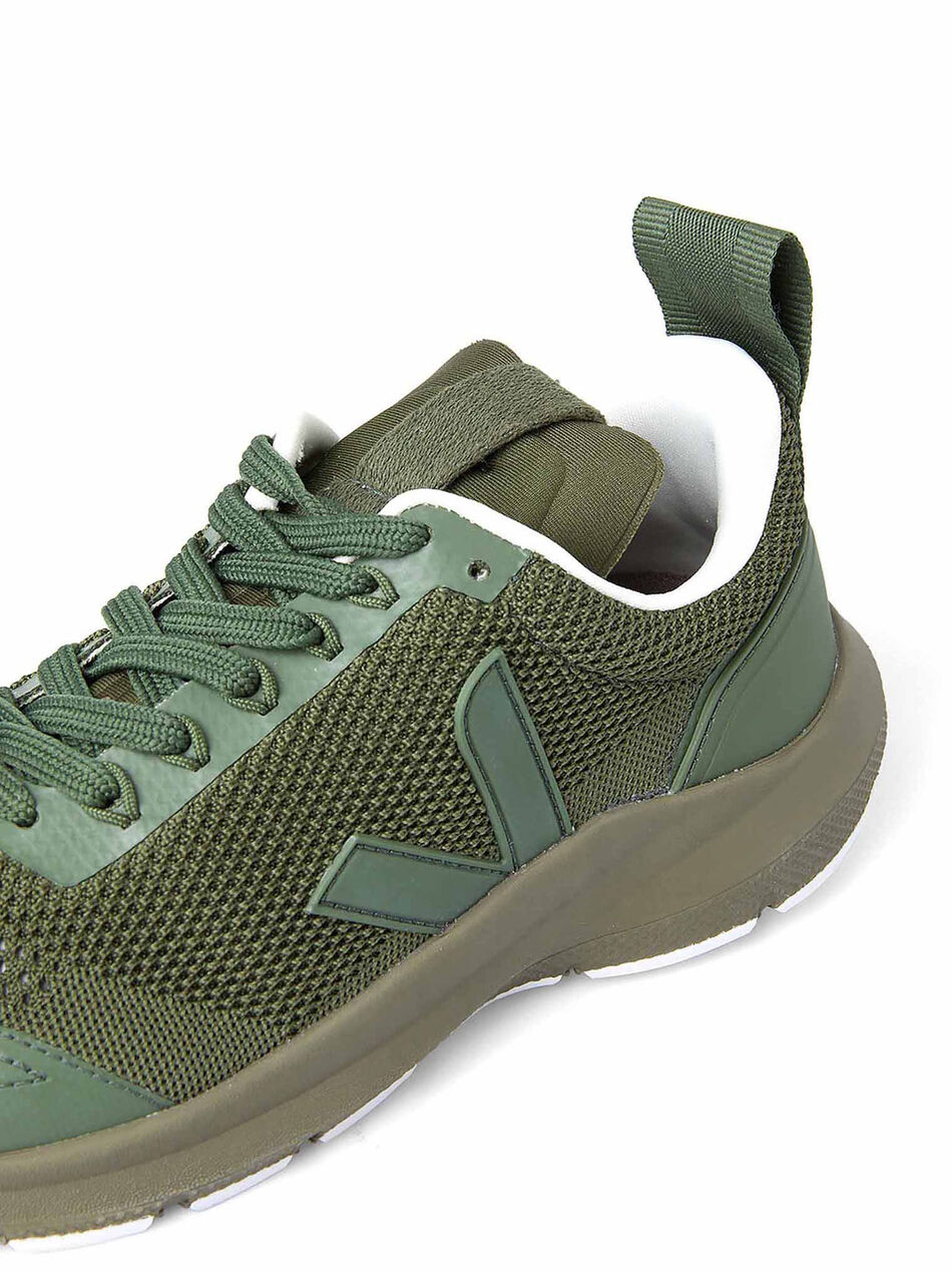 Green Runner Sneakers with Logo