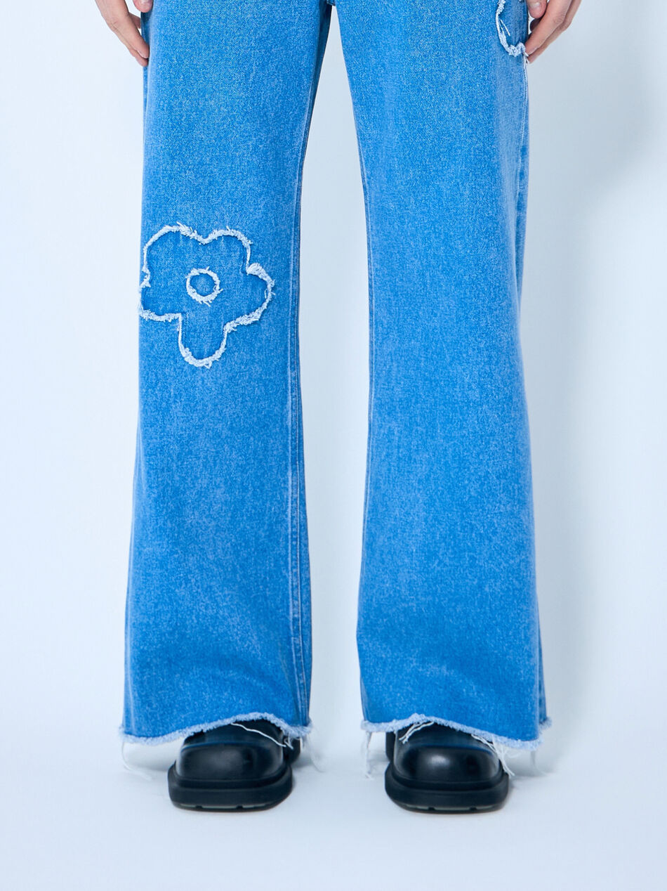 Flower Patch Wide-Leg Jeans